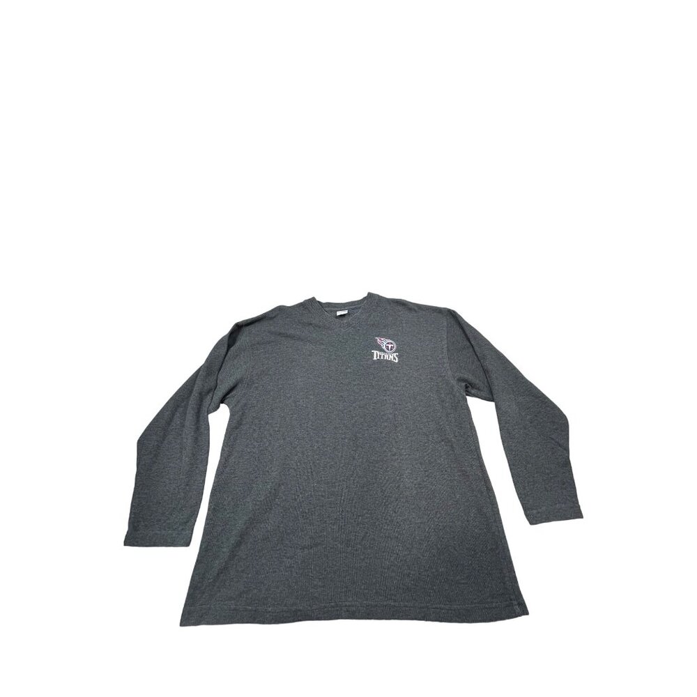 Tennessee Titans Mens XL Gray Long Sleeve Shirt True Fan Nashville Crew neck